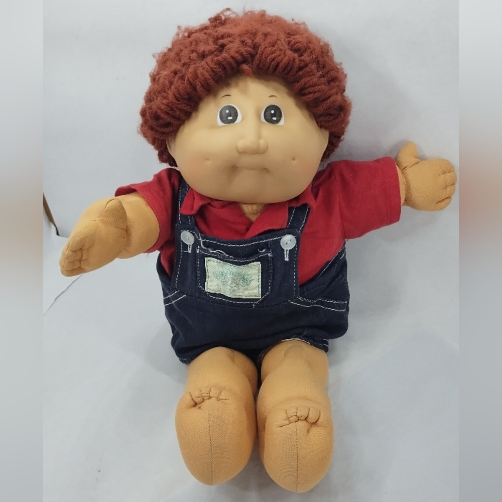 Vintage Cabbage Patch Boy Doll Cole Co 1978 1982Original Red Brown Hair